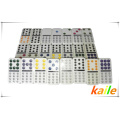 Double 12 colorful paint plastic domino with tin box